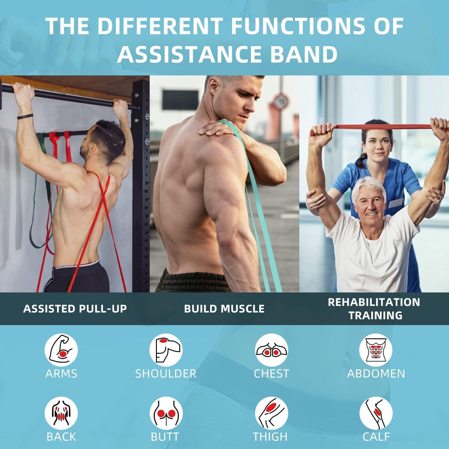 Pull up Bands, Resistance Bands, Pull up Assist Band Exercise Resistance Bands for Body Stretching, Powerlifting, Resistance Training