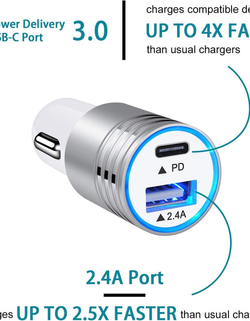 Load image into Gallery viewer, USB C Car Charger Fast Charging C Cord for Samsung Galaxy S23 A14 S22 S21 Ultra/S21+/S20 Fe/Note 20 S10E S9 A01 A71 A72 A52 A32,LG V60 K51 V50 V40 V30,Oneplus 9 Pro 8 8T 7,30W Phone Automobile Adapter
