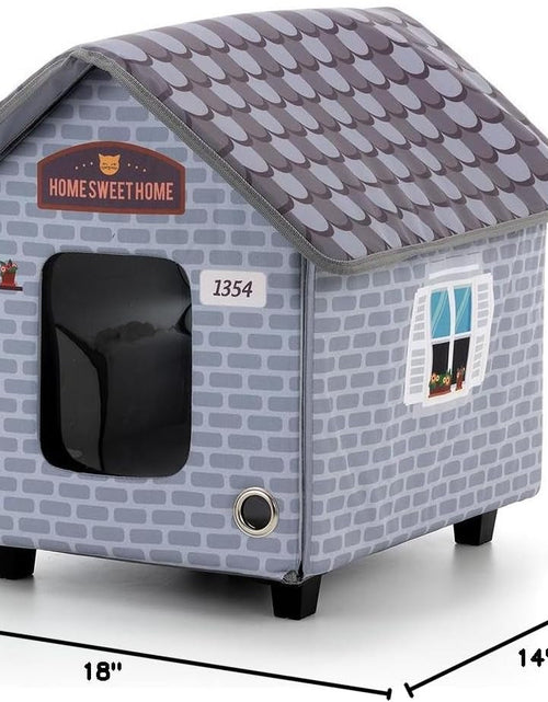 Load image into Gallery viewer, Heated Cat Houses for Outdoor Cats in Winter - Heated Outdoor Cat House Weatherproof - Outdoor Heated Cat House - Easy to Assemble

