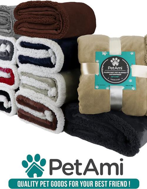 Load image into Gallery viewer, Puppy Dog Blanket | Pet Blanket Small Dog Indoor Cat Kitten | Fleece Sherpa Throw Doggy Blanket Crate Couch Sofa Bed | Soft Plush Fuzzy Fluffy Lightweight Warm Cover, 29X40
