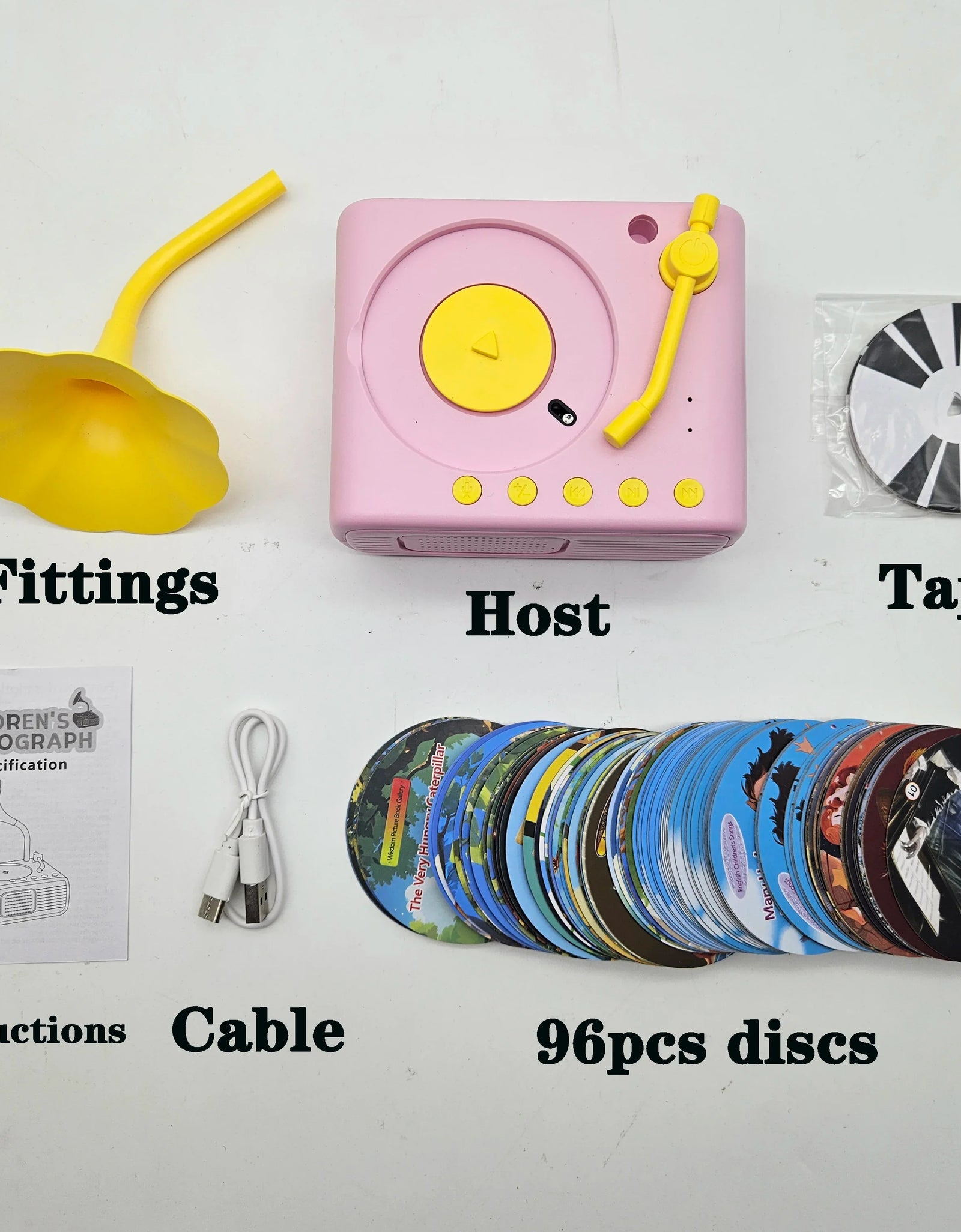 Storytunes Junior – Children’S Phonograph Music & Story Player with 96 Learning Cards