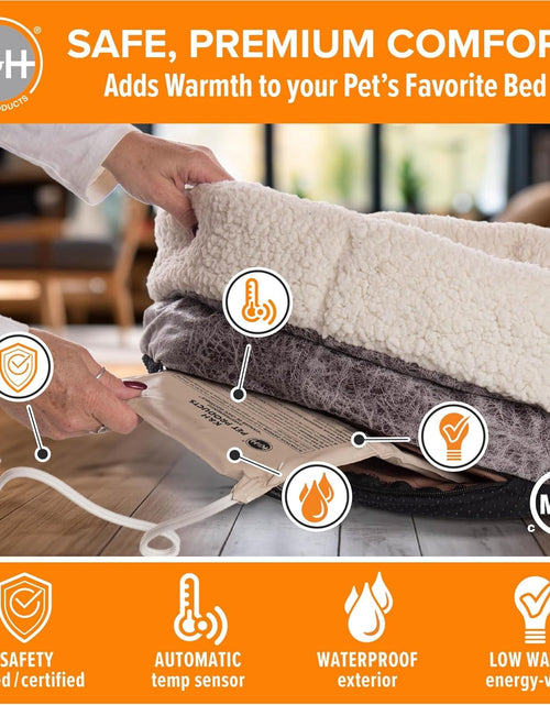 Load image into Gallery viewer, Heated Pet Bed Warmer Waterproof Pet Heating Pad for Cat Beds and Dog Beds, Tan X-Large
